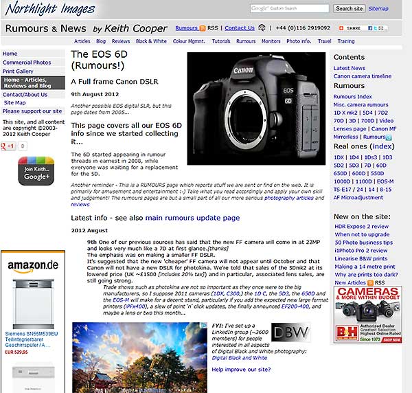 Canon EOS 6D – neu zur Photokina? -Update-