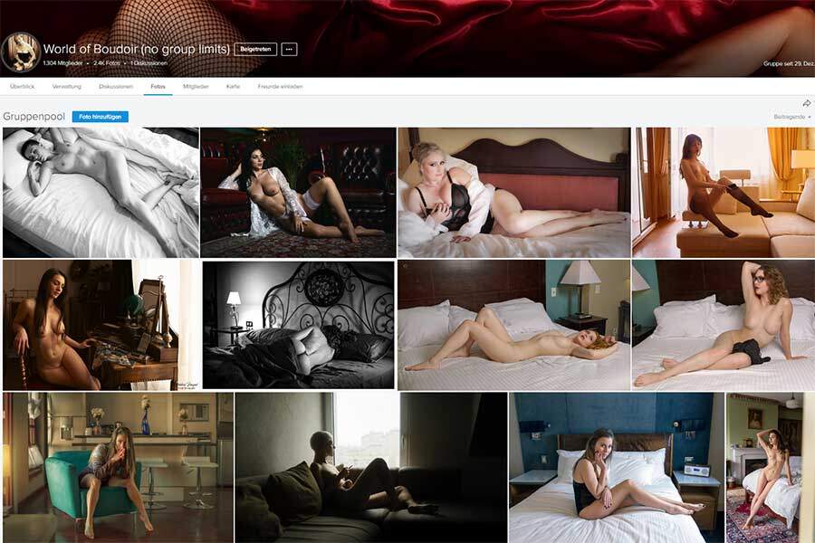 Screenshot Flickr-Gruppe, Boudoir-Fotografie, Lothars Lichtbilder